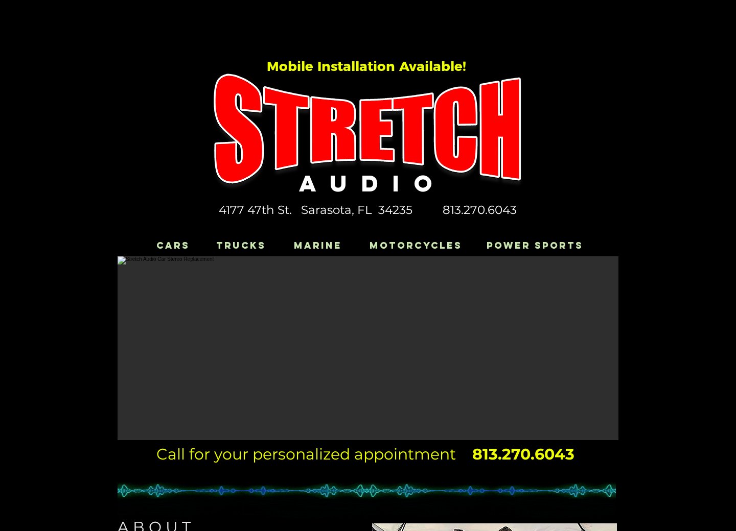 Stretch Audio website before redesign