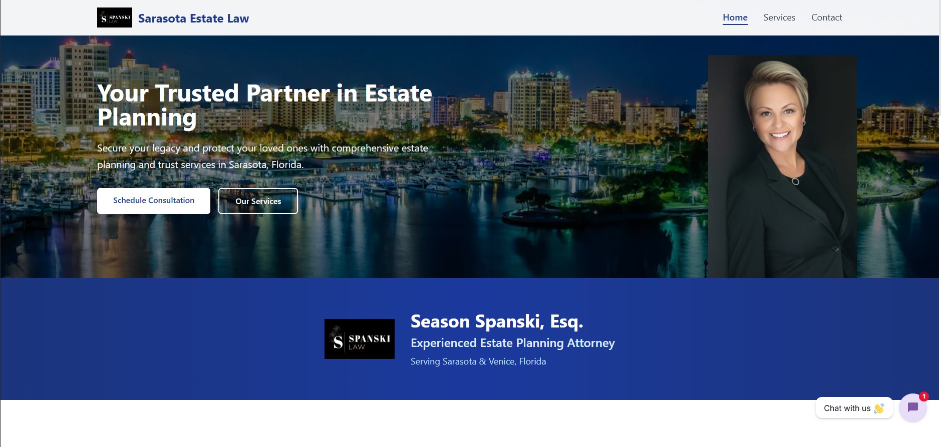Sarasota Estate Law trust and estate attorney website built by 48HR Web Design